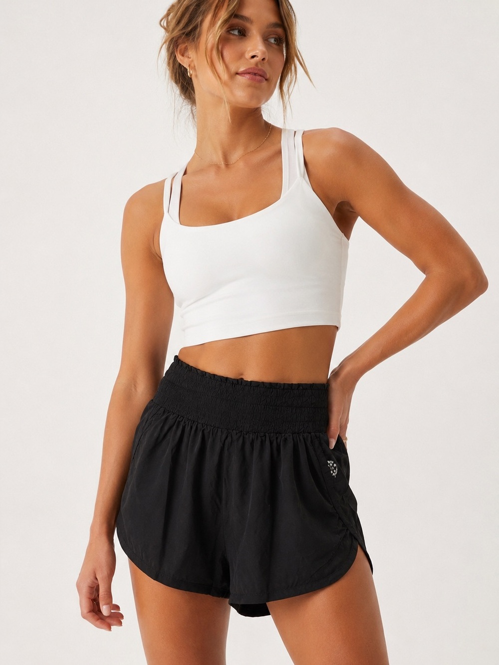 Free People Movement Shorts XS Black Flowy Athletic Running Gym Boho Activewear
